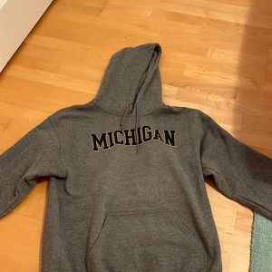 University of Michigan gray hoodie